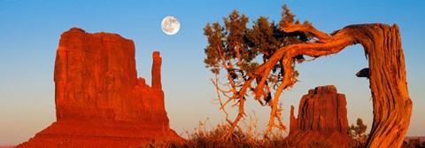 Framed Rock formations, Monument Valley Tribal Park, Utah Navajo, San Juan County, Utah, USA Print