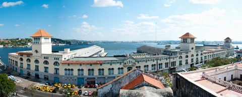 Framed Buildings at the harborfront, Sierra Maestra, Havana Harbor, Old Havana, Havana, Cuba Print