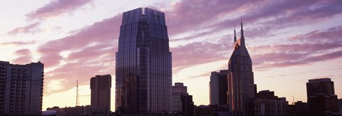 Framed Pinnacle at Symphony Place and BellSouth Building at sunset, Nashville, Tennessee, USA 2013 Print