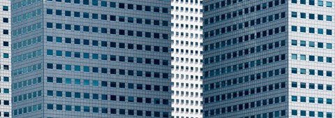 Framed Close up of buildings in Singapore Print