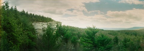 Framed Trees along the Gertrude's Nose, Minnewaska State Park, Catskill Mountains, New York State, USA Print