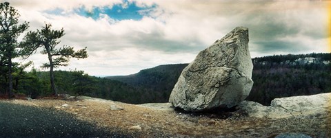 Framed Boulder along the Gertrude's Nose, Minnewaska State Park, Catskill Mountains, New York State, USA Print