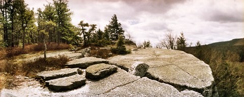 Framed Gertrude's Nose on a cloudy day, Minnewaska State Park, Catskill Mountains, New York State, USA Print