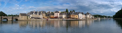 Framed Medieval town at the waterfront, St. Goustan, Auray, Gulf Of Morbihan, Morbihan, Brittany, France Print