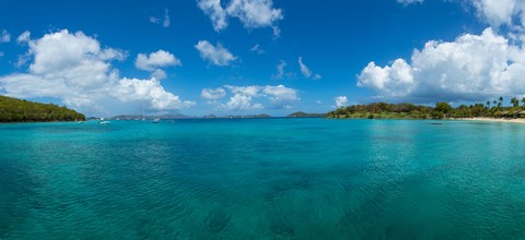 Framed Island in the sea, Caneel Bay, St. John, US Virgin Islands Print