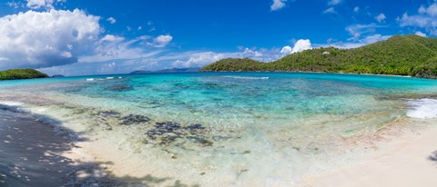 Framed Hawksnest Beach, St. John, US Virgin Islands Print