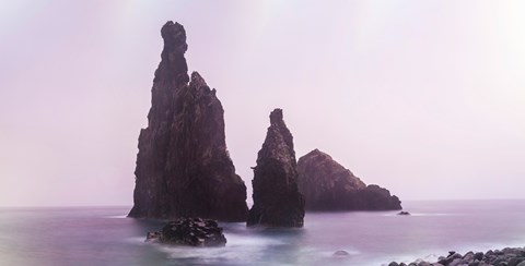 Framed Rock outcrop at coast, Ribeira Da Janela, Porto Moniz, Madeira, Portugal Print