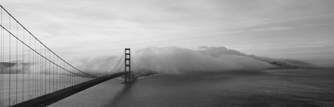 Framed Golden Gate Bridge and Fog San Francisco CA Print