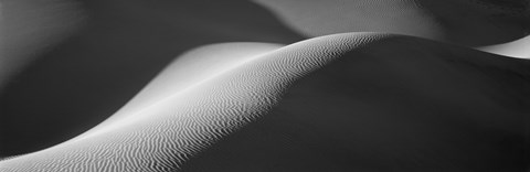 Framed Sand Dunes at Stovepipe Wells, Death Valley, California (black &amp; white) Print