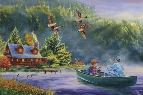 Framed Gone Fishin Print