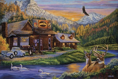 Framed Mountain Oasis Print