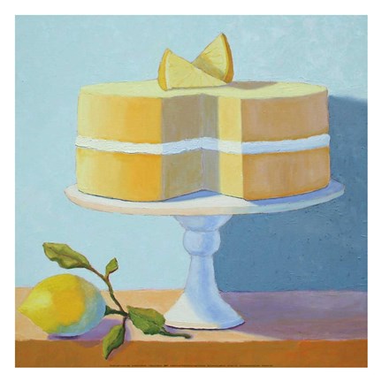Framed Double Layer Lemon Cake Print