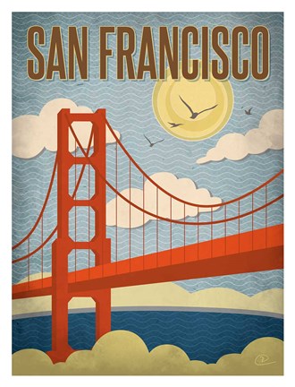 Framed San Francisco - Golden Gate Bridge Print
