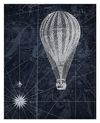 Framed Hot Air over Paris II Print