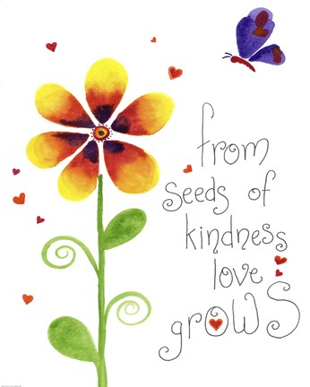 Framed Seeds of Kindness Print