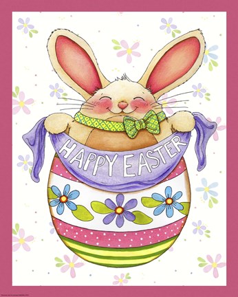 Framed Egg Bunny Print