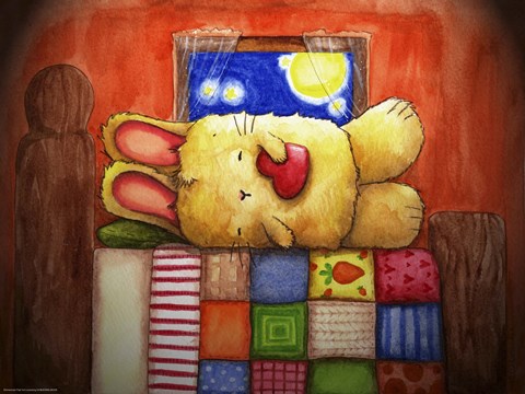 Framed Sweet Dreams Bunny Print