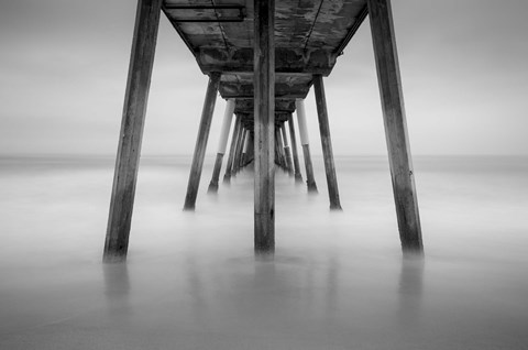 Framed Hermosa Pier 2 Print