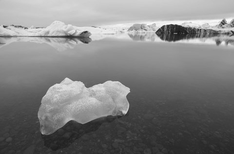 Framed Iceberg 2 B&amp;W Print