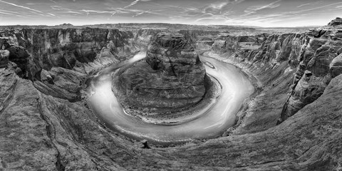 Framed Horseshoe Bend BW Print