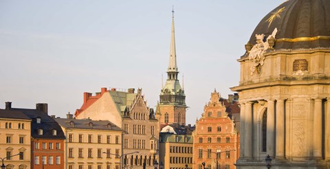 Framed Skyline of a city, Gamla Stan, Stockholm, Sweden Print