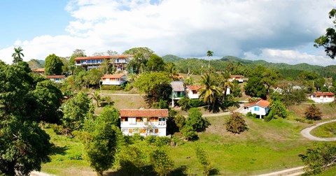 Framed Housing for residents at Las Terrazas, Pinar Del Rio, Cuba Print