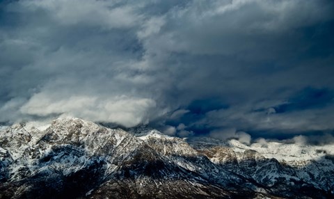 Framed Clouds over the Wasatch Mountains, Utah, USA Print