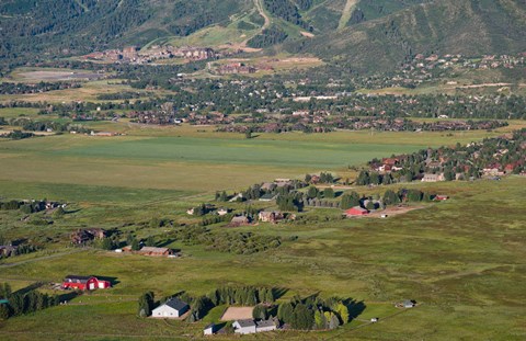 Framed Aerial view of a town, Park City, Utah, USA Print
