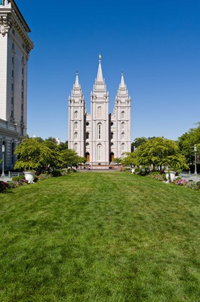 Framed Mormon Temple, Temple Square, Salt Lake City, Utah Print