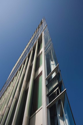 Framed Low angle view of a modern building, 2DF Building, Hamburg, Germany Print