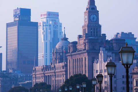 Framed Bund, Shanghai, China Print