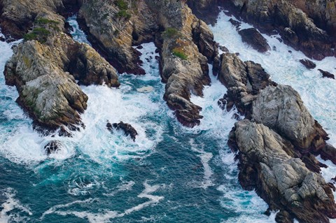 Framed Aerial view of a coast, Point Lobos State Reserve, Monterey County, California, USA Print