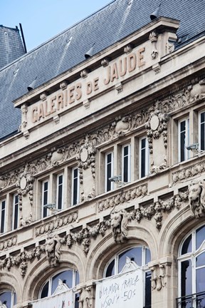 Framed Facade of a department store, Place de Jaude, Clermont-Ferrand, Auvergne, Puy-de-Dome, France Print