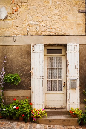 Framed Detail of a building, Saint-Emilion, Gironde, Aquitaine, France Print