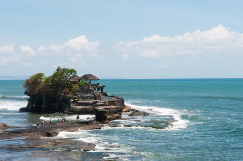 Framed Sea temple, Tanah Lot Temple, Tanah Lot, Bali, Indonesia Print