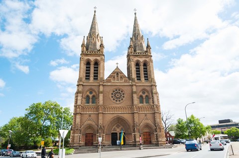 Framed Facade of a cathedral, St. Peter&#39;s Cathedral, Adelaide, South Australia, Australia Print