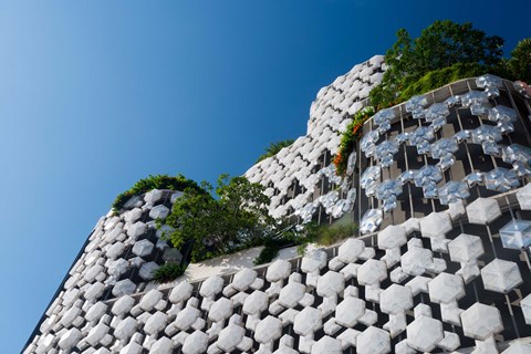 Framed Low angle view of a shopping mall, Bugis Junction, Bugis, Singapore Print