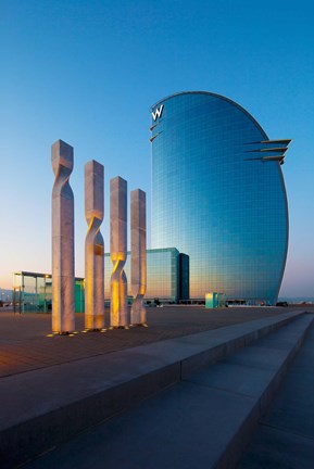 Framed W Barcelona, Barcelona, Catalonia, Spain Print