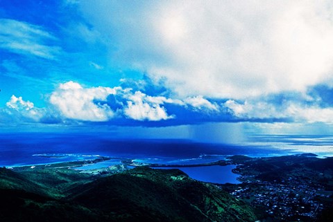 Framed Storm off of Sint Maarten, Netherlands Antilles Print
