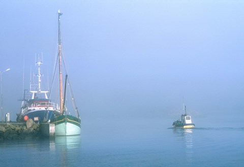 Framed Fishing boats at Loctudy harbor, Brittany, France Print