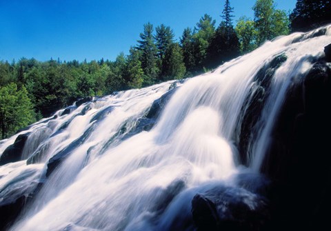 Framed Low angle view of the Bond Falls, Ontonagon County, Michigan, USA Print