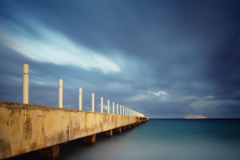 Framed Muelle Playa 1 Color Print