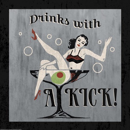 Framed Drinks with a Kick Print