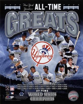 Framed New York Yankees All Time Greats Composite Print