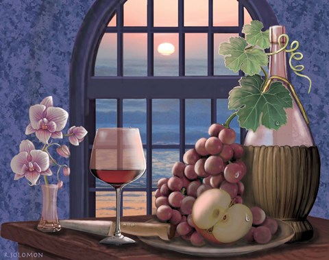 Framed Sunset Rose Print