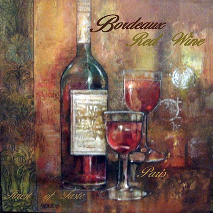 Framed Bordeaux Lettered Print