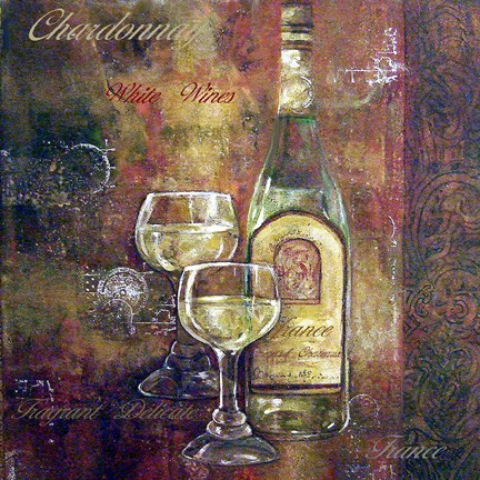 Framed Chardonnay Lettered Print
