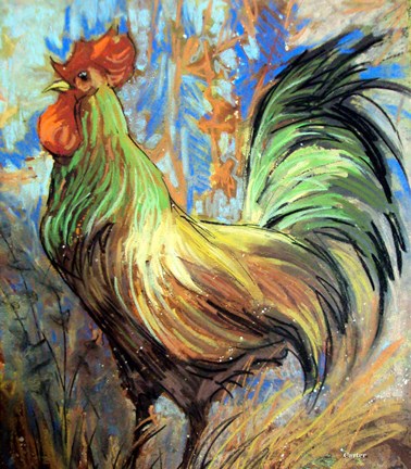 Framed Gentleman Rooster Print