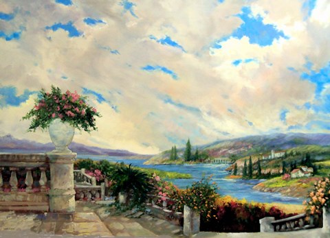 Framed Villa Garden Print