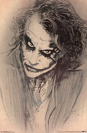 Framed Dark Knight - Sketch Print